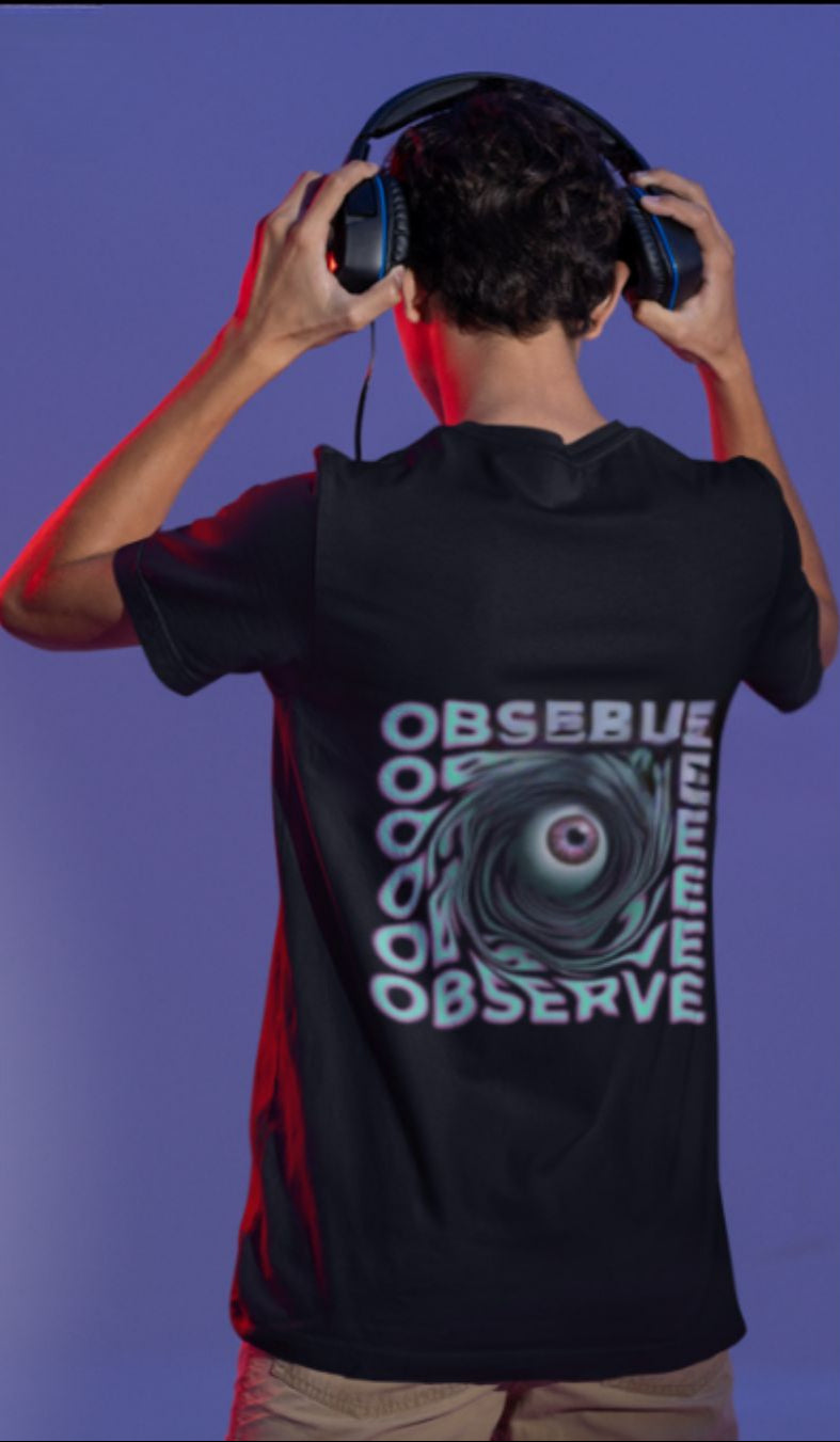 Observe Spiral Oversized Graphic T-Shirt