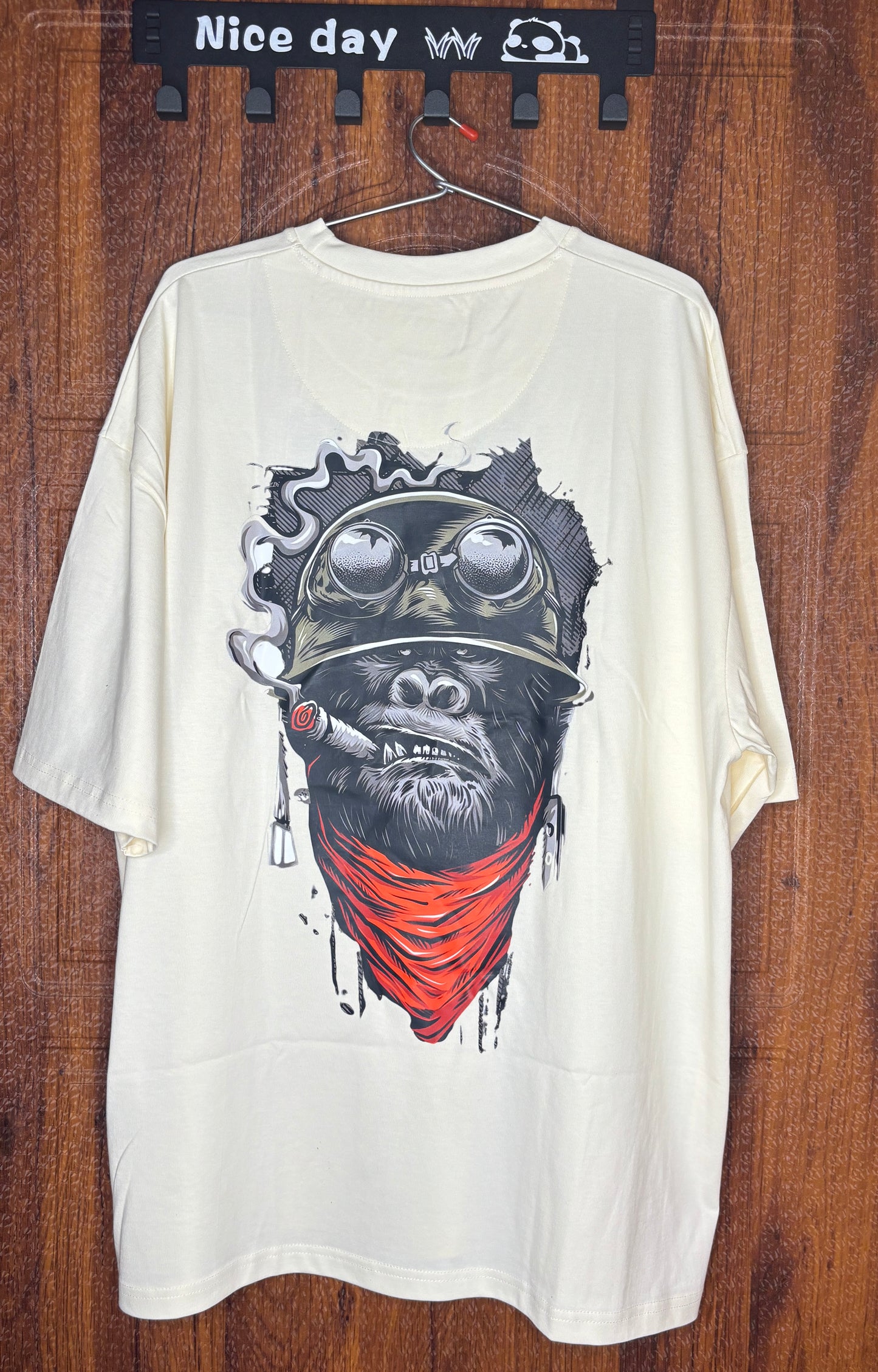 Gorilla Oversize T-Shirt with Cigar Print – Unisex Streetwear