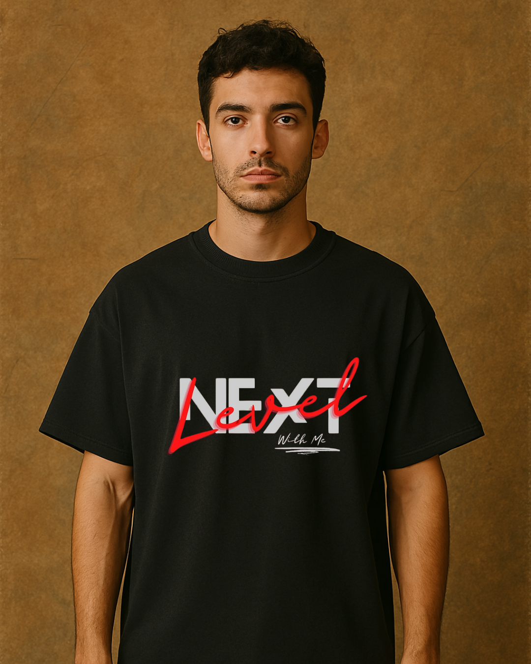 Next level graphic design bold black Oversize Printed T shirt