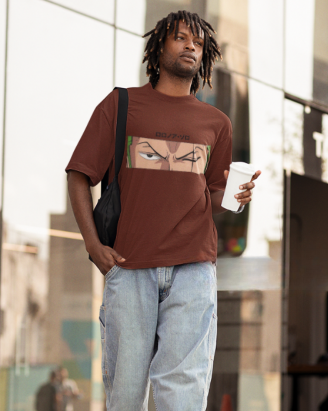 Roronoa Zoro graphic design oversize t shirt