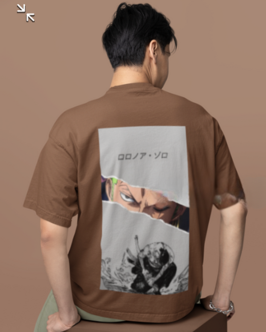 Roronoa Zoro graphic design oversize t shirt
