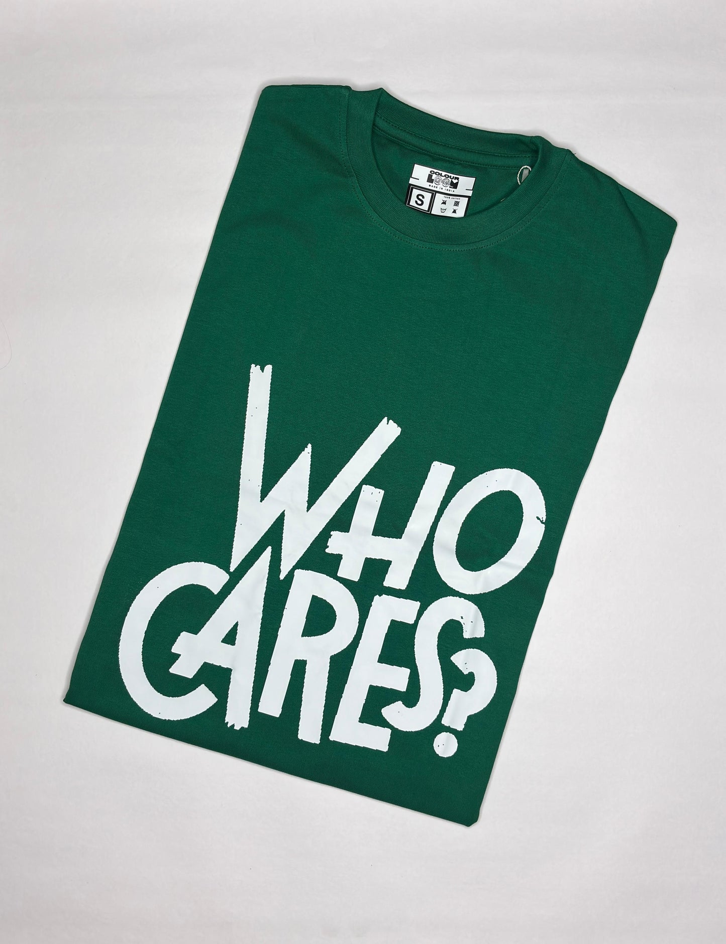 who cares oversize Printed T shirt