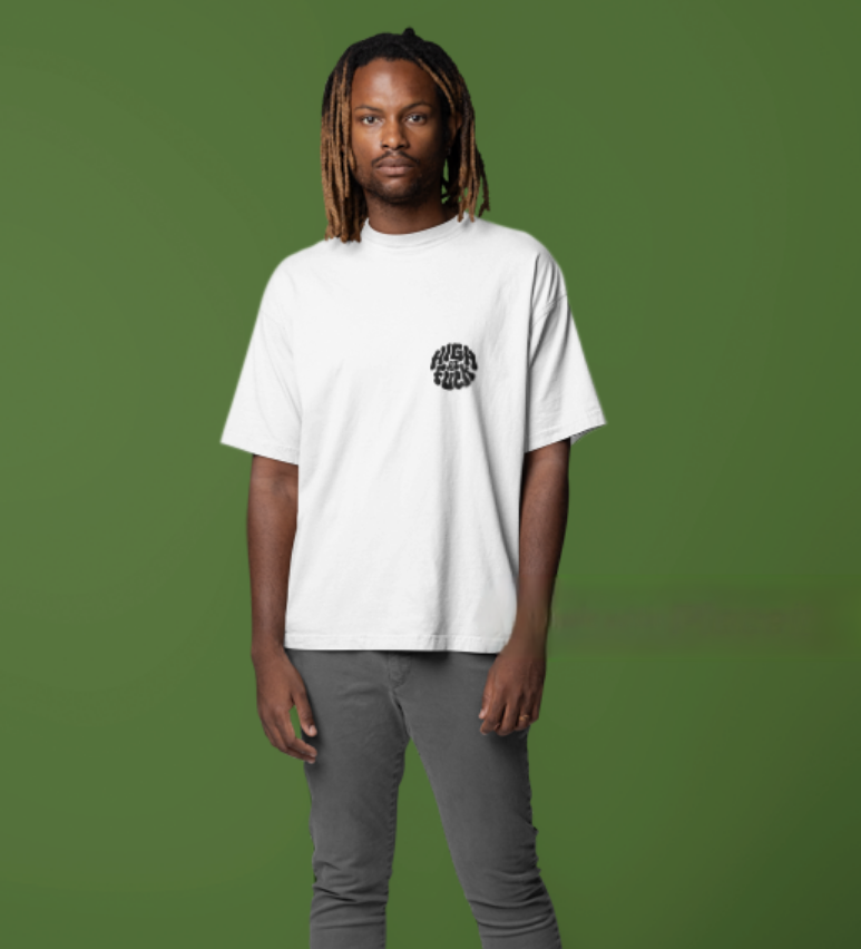 High as Fuck bold black Graphic printed T shirt