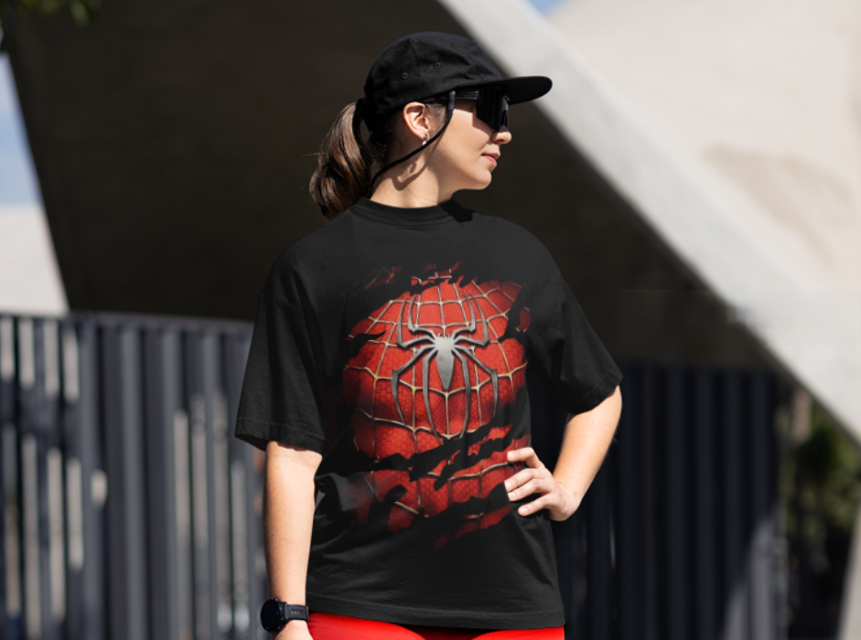 Spider graphic style Oversize printed t shirt