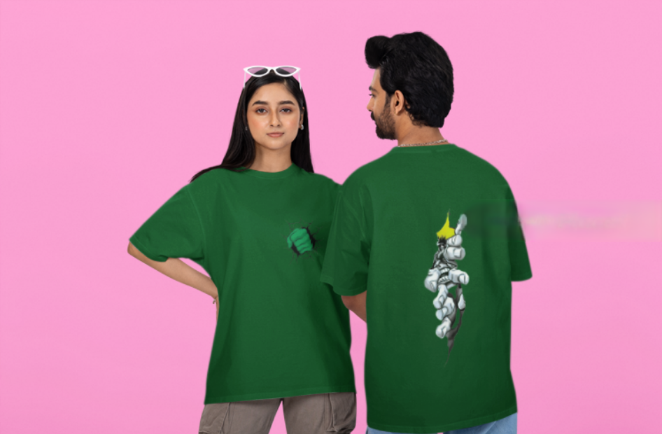 Hulk Fist Power Punch Oversized Green T-Shirt – Unisex Streetwear