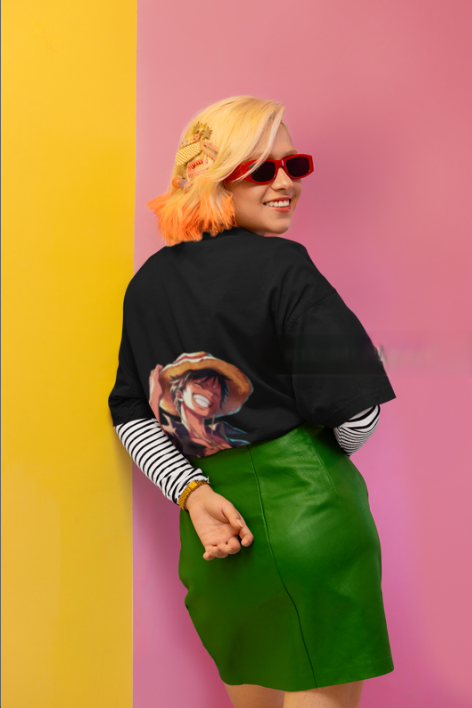 One Piece Luffy Oversized T-Shirt – Anime Streetwear for unisex